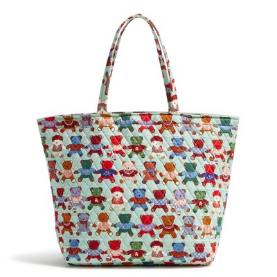 Image of Vera Bradley Women's Outlet Cotton Essential Grand Tote Toasty Teddies