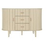 Sideboard Buffet Storage Cabinet , Accent Cabinet with Smoothly Sliding Tambour Doors - 4 of 4
