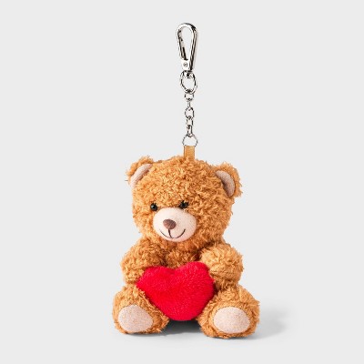 Girls' Teddy Bear Bag Charm - art class™ Brown