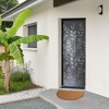 Evideco French Home Goods Sheltered Half Round Front Door Mat Lea Natural Braided Coir Coco Rubber Rug 30x18 - 2 of 4