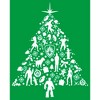 Juniors Womens Guardians of the Galaxy Holiday Special Silhouettes Christmas Tree T-Shirt - 2 of 4