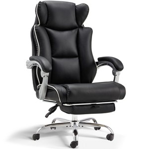 Rbied Ergonomic Office Chair Home Desk Chair with Retractable Footrest and Adjustable Backrest, Reclining Office Chair with Linkage Armrest - 1 of 4