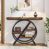 Hommoo 4-Tier Console Table, 39.4" Entryway Table with Geometric Metal Frame - 2 of 4