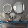 KWPZQEB Wooden Framed Wall Mirror, Round Gear Shape Bathroom Vanity Mirror for Decor, Vanity, Entryway, Living Room - 2 of 4