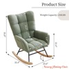 Nursery Rocking Chair, Living Room Glider Rocker for Breastfeeding, Comfy Accent Chairs for Bedroom, Plush Teddy Upholstered Armchairs Indoor - 2 of 4
