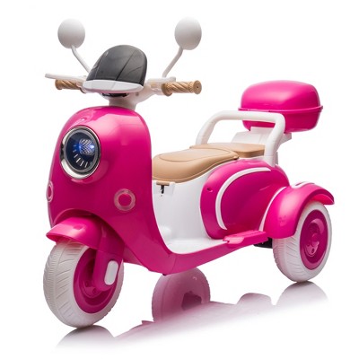 12V Dual Motor Ride On Electric Motorcycle for Kids Two Seater Three Wheel Scooter