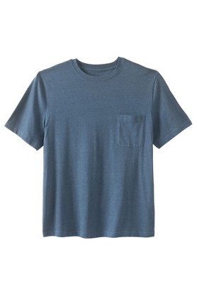 KingSize Shrink-Less Lightweight Pocket Crewneck T-Shirt