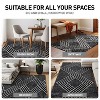World Rug Gallery Abstract Geometric Shag Rug – Anthracite Dark Gray – Medium Pile Rug – Kid & Pet Friendly - 4 of 4