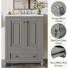 Tribesigns 24" Bathroom Vanity with Ceramic Sink Combo, Freestanding Bathroom Storage Vanity Cabinet with 2 Doors & 1 Drawer,Gray - 4 of 4