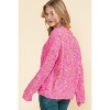 I AM A FASHION JUNKY Hot Pink Mixed Color Chunky Knit Sweater - 2 of 4