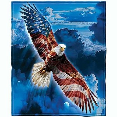 American Eagle Outfitters Fleece Blanket Lounge Throw 49 X 59 Red White  Black