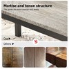 Homhougo 70.8 Inch Long Dining Table for 6 People, Large Rectangle Kitchen Table with Sturdy Metal Legs Gray - 4 of 4