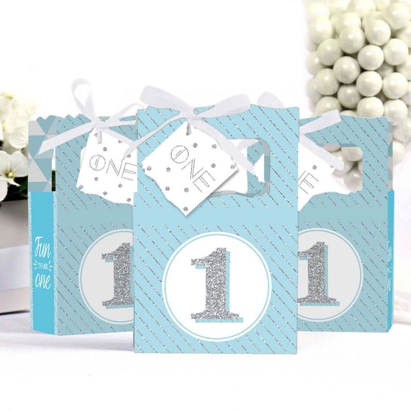 Big Dot of Happiness 1st Birthday Boy - Fun to be One - First Birthday Party Favor Boxes - Set of 12, 3 of 7