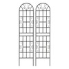 Gulches 2 Pack Metal Garden Trellis 86.7" x 19.7" Rustproof Trellis for Climbing Plants Outdoor Flower Support Black - 4 of 4