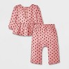 Baby Girls' 2pc Gauze Peplum Shirt and Pants Set - Cat & Jack™ - 2 of 4
