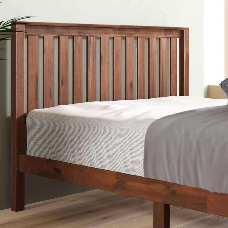 Vivek Standard Wood Platform Bed with Headboard Brown - Zinus, 4 of 12