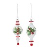 Melrose Holly Finial Drop Ornament (Set of 6) - 2 of 3