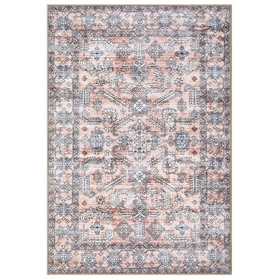 Area Rugs Washable Rug Vintage Non-Slip Rugs Soft Floral Throw Rug