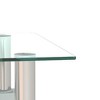 NicBex Modern 2-Tier Glass End Table for Living Room, Transparent & Frosted Side Table with Metal Legs, Square Small Coffee Table with Tempered Glass - 4 of 4