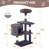 FDW 36 Inch Cat Tree Cat Tower Tall with Scratching Posts Cozy Condo Multi-Level Furniture Activity Center Cat Furniture for Indoor Cats - 2 of 4