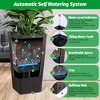 30" Tall Rattan Planter Set of 2 – Large Indoor & Outdoor Plant Pots with Water Level Monitor, Built-In Self-Watering System, Black - 3 of 4