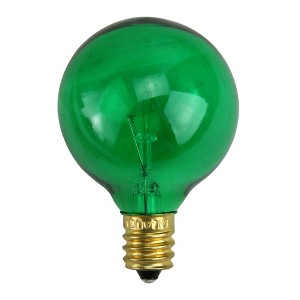 Northlight Pack of 25 Incandescent G40 Green Christmas Replacement Bulbs - 1 of 2