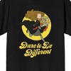 Harry Potter Dare to be Different Hermione the Book Worm on Black Adult T-Shirt - 2 of 3