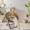 Comfy Oversized Saucer Chair - Plush Reading Lounger for Adults, Sturdy XL Frame, Foldable Accent Chair for Bedroom, Living Room & Dorm - 2 of 4