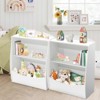 Kids Bookshelf,Book Storage Organizer,2-Tier Kids Bookcase with Open Compartments for Bedroom,Livingroom,Playroom - 4 of 4