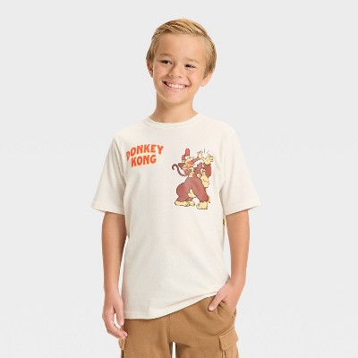 Boys' Donkey Kong Short Sleeve Graphic T-Shirt - Off-White