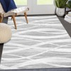 COZONY Machine Washable Area Rug — Modern Wave Distressed Design, Low Pile Carpet with Non-Slip Backing for Living Room, Bedroom & Nursery - 4 of 4