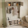 Luck Live Bathroom Storage Cabinet, 46.45 Inches High, with Stool Storage Function and Four-Hook Entry Organizer - 2 of 4