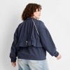 Women's Track Bomber Jacket - Future Collective Navy Blue - 2 of 3