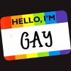 Adult Design By Humans Hello I'm Name Tag Rainbow Pride By MINHMINH T-Shirt - 2 of 2