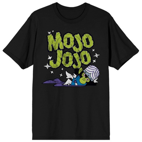 Powerpuff Girls Mojo Jojo Crew Neck Short Sleeve Black Men's T-shirt-Large