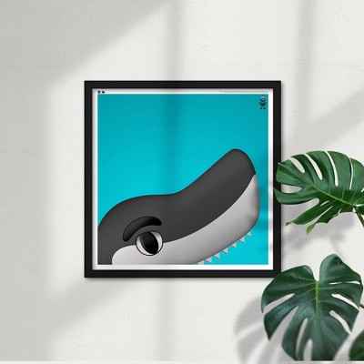 SJ Sharkie Minimalist NHL Kids Room Art Print