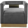 Meridian Furniture,Armani Grey Velvet Accent Chair - 4 of 4