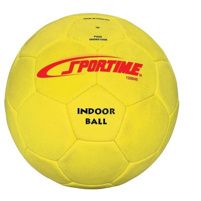 Sportime Fuzzy-Suede Indoor Soccer Ball, Number/Size 5, Yellow