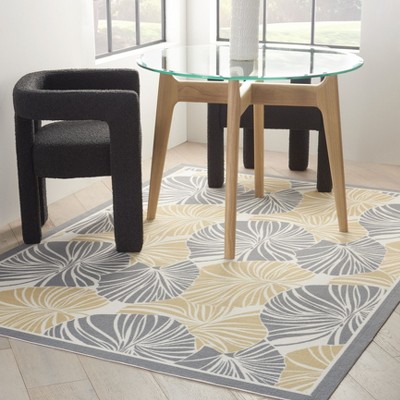 Handmade Gray Synthetic 5' x 7' Easy-Care Rectangular Rug
