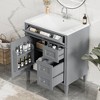 NicBex 30" Bathroom Storage Cabinet with Sink, Morden Bathroom Vanity, 2 Drawers and 1 Spacious Cabinet Door for Bathroom - 2 of 4