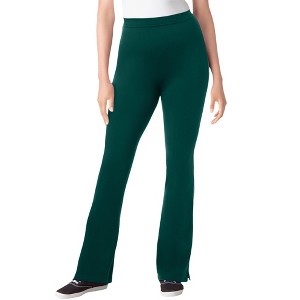 Woman Within Plus Size Stretch Cotton Bootcut Pant - 1 of 4