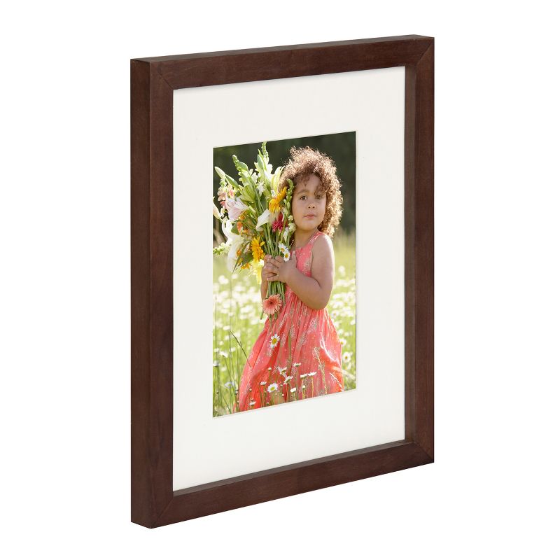 8&#34; x 10&#34; Matted to 5&#34; x 7&#34; Gallery Tabletop Frame Walnut Brown - DesignOvation, 4 of 6