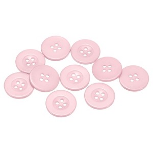Unique Bargains Resin Craft DIY Round Flat 4-Hole Replacement Sewing Buttons 10 Pcs - 1 of 4