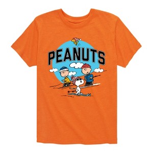Boys' - Peanuts - Snoopy and Friends Skiing Short Sleeve Graphic T-Shirt - 1 of 4