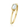 Pure Collection by Ross-Simons 0.20 Carat Bezel-Set Aquamarine Ring With Diamond Accents in 14kt Yellow Gold - 3 of 4
