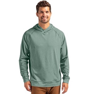 Cutter & Buck Adapt Knit Recycled Mens Heathered Hooded Pullover - 1 of 2