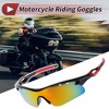 Unique Bargains Motorcycle Riding Goggles PC Tri-acetel for Outdoor Sports Dirt Bike ATV Purple Silver Tone Lens Red Black Frame 1Set - 2 of 4