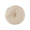 Vynxaria 22" Poly Chenille Round Floor Pillow Cushion - Cozy Comfort with Feminine Flair - 4 of 4