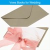 Unique Bargains His and Her Wedding Vows Books Ribbon Card 6.7x4.7 Inch 2 Pcs - 3 of 4