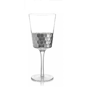 Slickblue Set of 6 Handblown Silver Foil Wine Glasses - 1 of 2